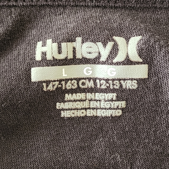 Hurley Long Sleeve Black shirt with camo logo Size L - Picture 8 of 12